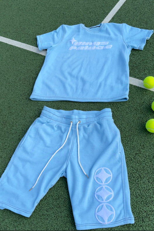 BABY BLUE SHORT SET